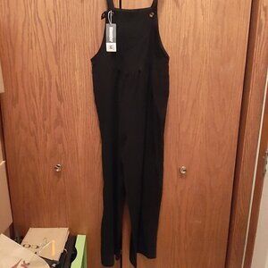 NEW WITH TAG !  Himosyber Women Patchwork Three Pocket Jumpsuit wide Leg Bib SzM